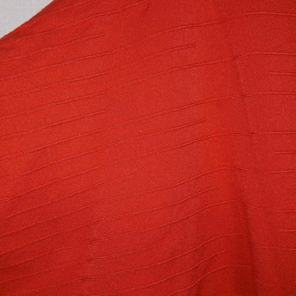 Style & Co. Vibrant Red Ribbed Blouse - Picture 3 of 6